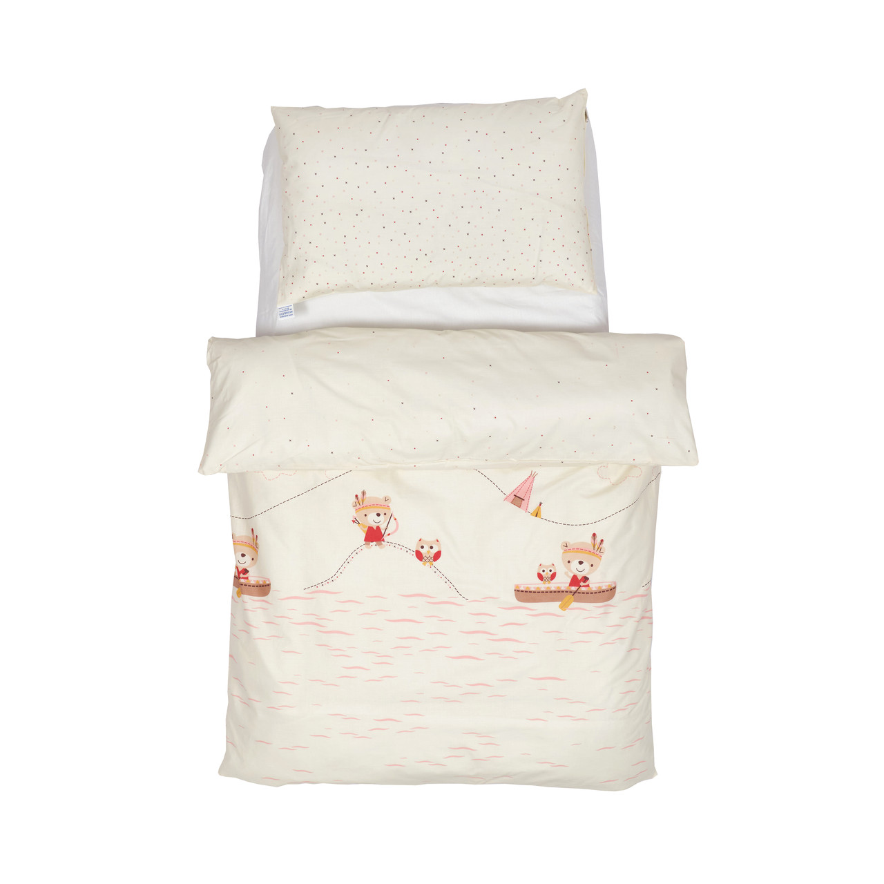 Постільний комплект 5 ялів Twins Organic Line, Indian summer red, червоний, фото 1