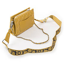 PODIUM Сумка Жіноча Класична віск-шкіра FASHION 01-06 7116 yellow, фото 4
