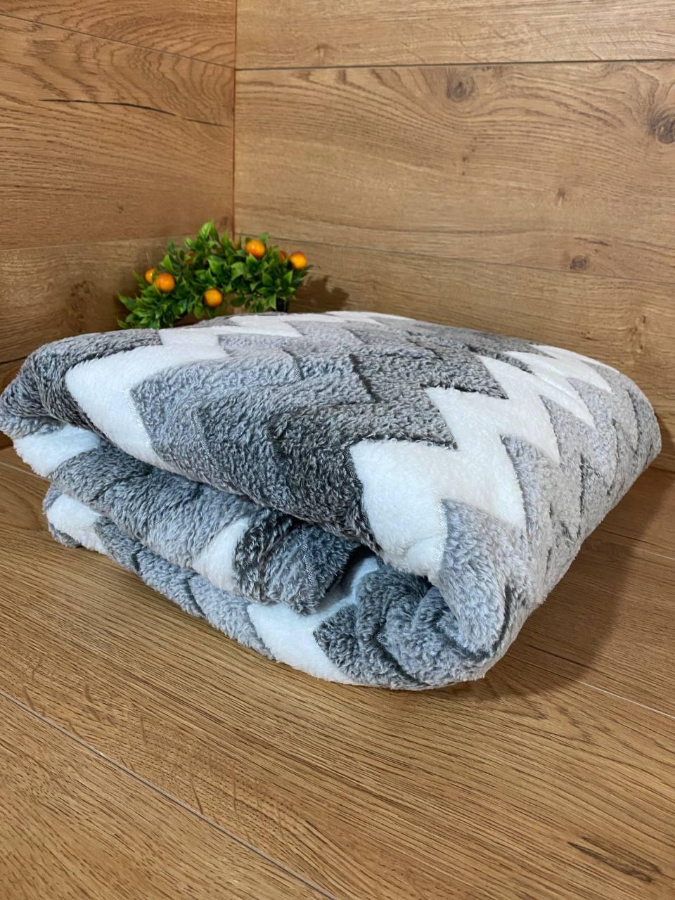 Плед із бамбукового волокна 180х200/махровий плед/м'який пухнастий плед, фото 1