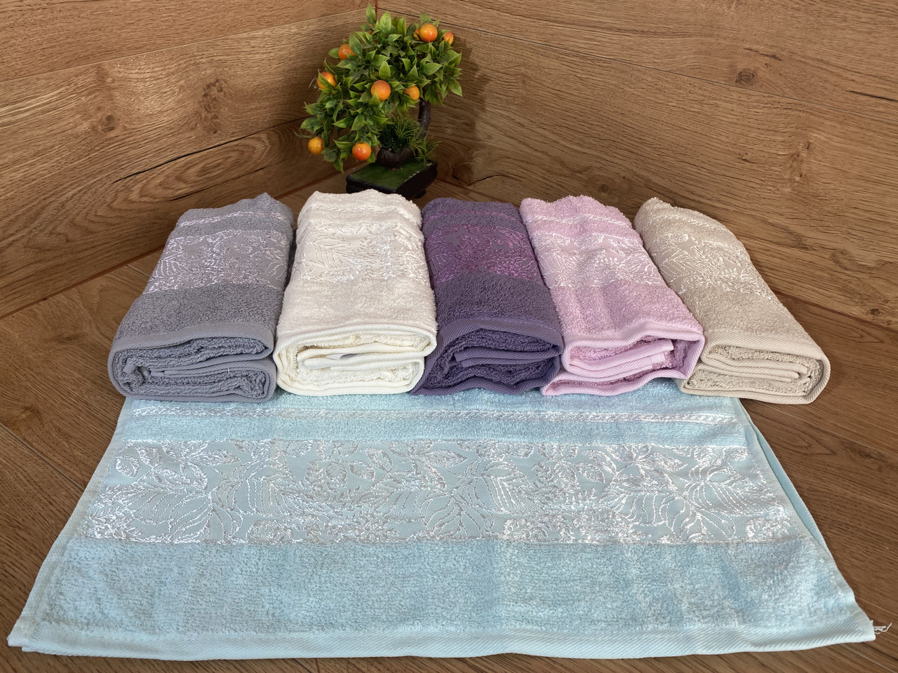 Набір махрових турецьких лицьових рушників із 6 шт Cestepe, фото 1