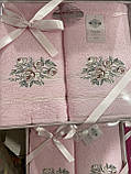 Подарунковий набір із 2 рушників у коробці Туреччина лазня+обличчя, фото 4