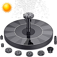 Фонтан-насос садовый на солнечной батарее, Круглый / Плавающий фонтан для пруда / Мини фонтан для дачи