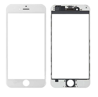 Стекло для ремонта дисплея (Lens) для IPhone 6G с рамкой White