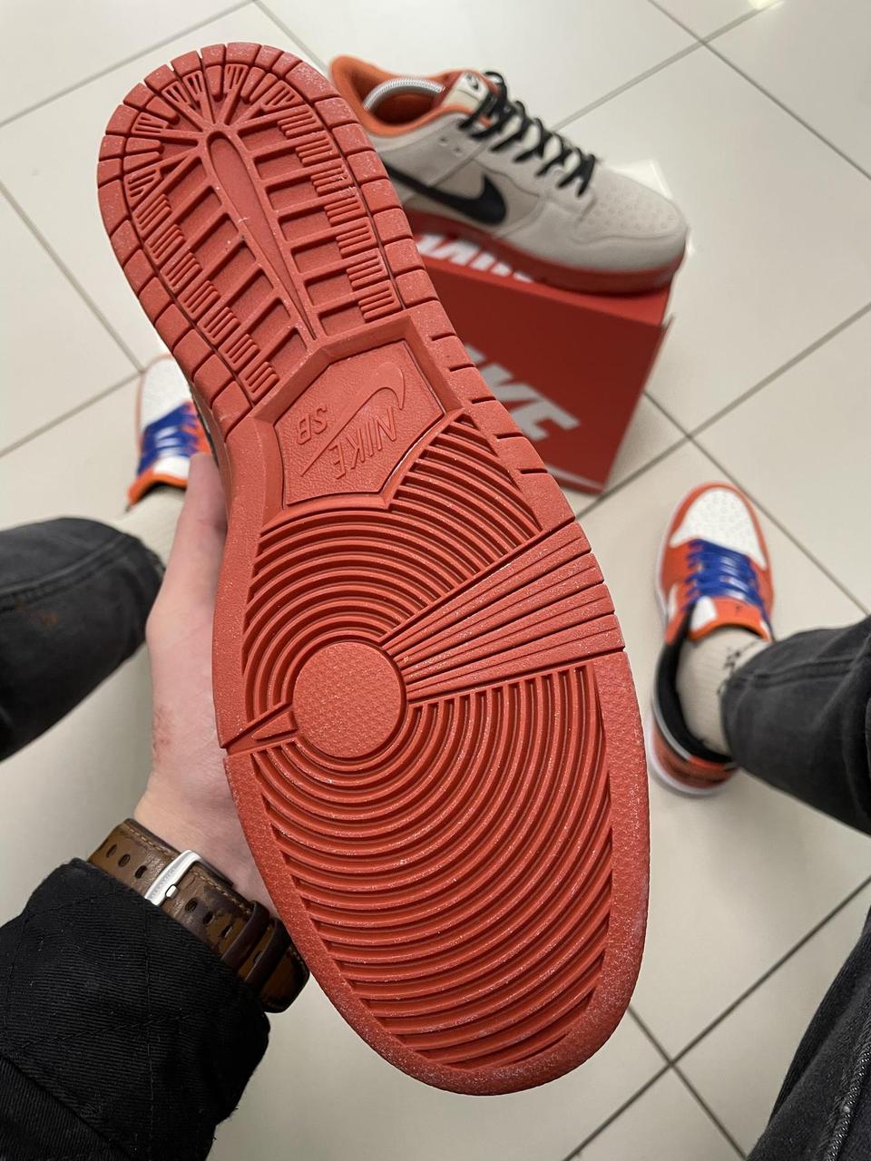 Купить Кроссовки Nike SB Dunk low Muslin pro gray серые с красной ...