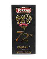 Шоколад черный без сахара, без глютена TORRAS Zero Fondant 72%, 100 г (8410342004789)