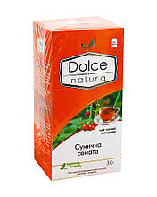 Чай-сашет конц.чорний байховий "Сунична соната" 50г DOLCE NATURA 12 шт/упак