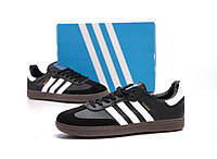 Мужские кроссовки Адидас Самба кожаные Adidas Originals Samba OG Black Classic