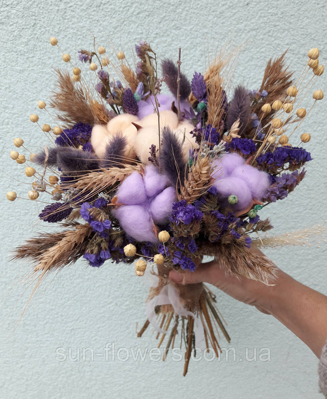 Букет бузковий сухоцвітний, фото 1