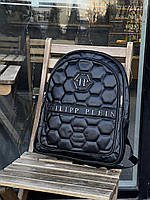 Кожаный рюкзак черная черепаха Philipp Plein