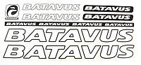 Наклейка Batavus на раму велосипеда, белый (NAK040)
