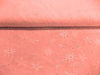 Батист Вышивка (коралл) (арт. 12160) Отрез 1,8 м