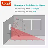 Автономний датчик руху Tuya PIR Motion Sensor з оповіщенням на смартфон, з імунітетом від тварин, фото 7