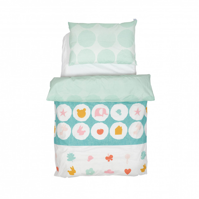 Постельный комплект 5 эл Twins Organic Line, Animals mint, ментол Постельный комплект 5 эл Twins Organic Line, Animals mint, ментол