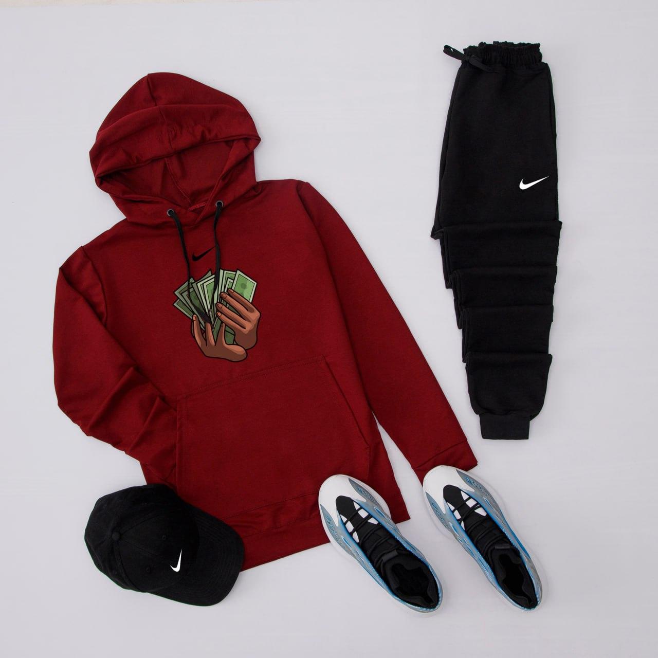 Спортивний костюм Nike найк чоловічий весна осінь літо бордовий комплект весняний осінній штани кофта