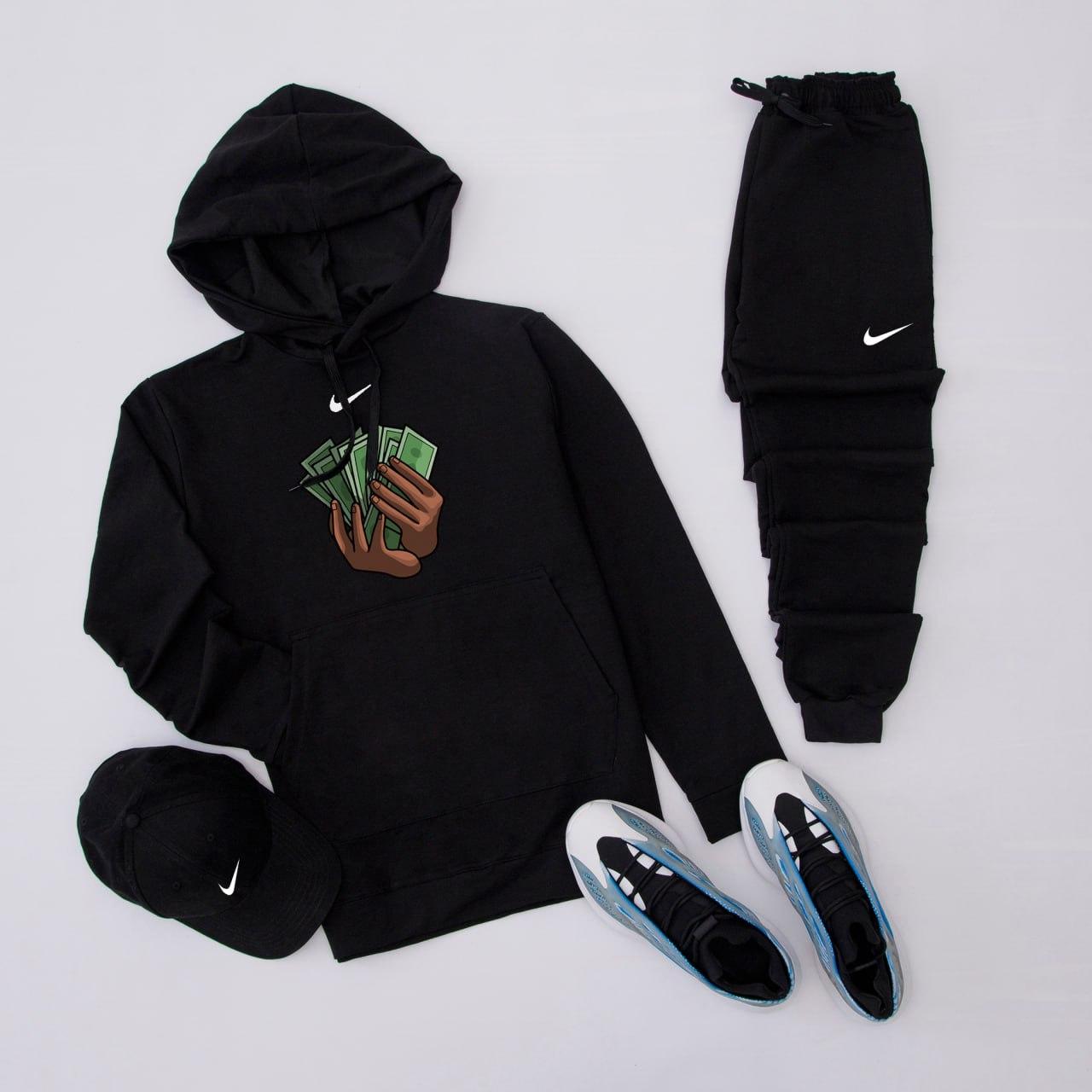 Спортивний костюм Nike найк чоловічий весна осінь літо чорний комплект весняний осінній штани кофта