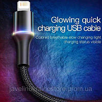 Кабель Baseus Cafule Cable USB Lightning (iPhone) 2.4A 0.5 m Red+Black быстрая зарядка и передача данных айфон