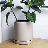 Горщик для квітів керамічний Цикорій 15 л Таупе мат Rezon Р306