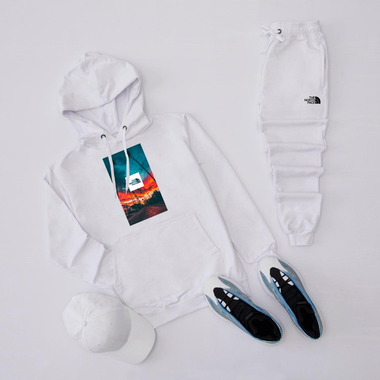 Чоловічий спортивний костюм The North Face land весняний осінній комплект кофта штани весна Tnf білий