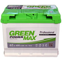 Аккумулятор автомобильный GREEN POWER MAX 62Ah Ев (-/+) (600EN) (22373)