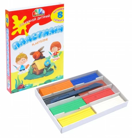 Пластилін "Мультіки" Гамма Нововолинськ 8 кольорів 160 грам
