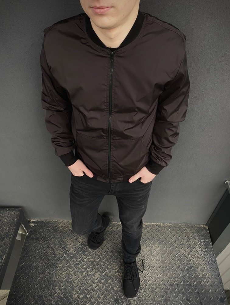 Купить Бомбер Весенний мужской коричневый, цена 736 ₴ — Prom.ua (ID ...