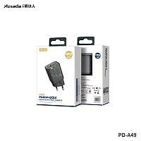 Сетевое зарядное устройство для Proda Xinrui A49 Fast Cherge 20W + Quick Charge 3.0 USB, Type-C PD черный проз