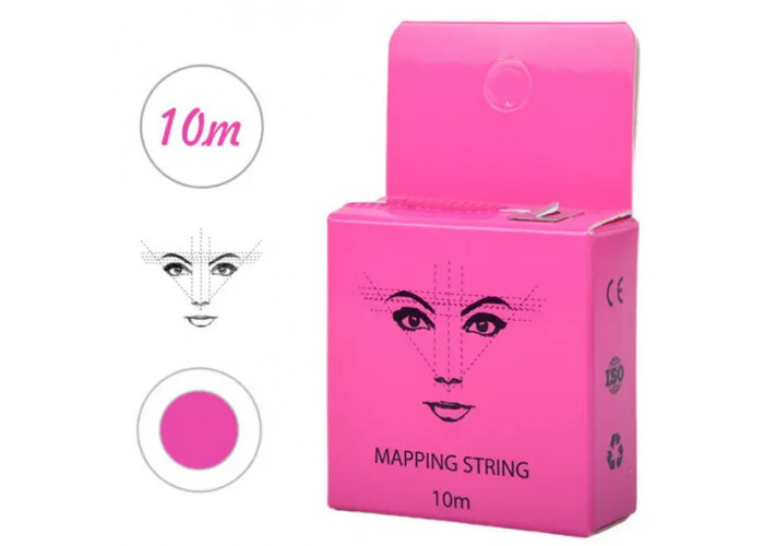 Нитка для промальовування ескізу брів Mapping String, 10 м (рожева)