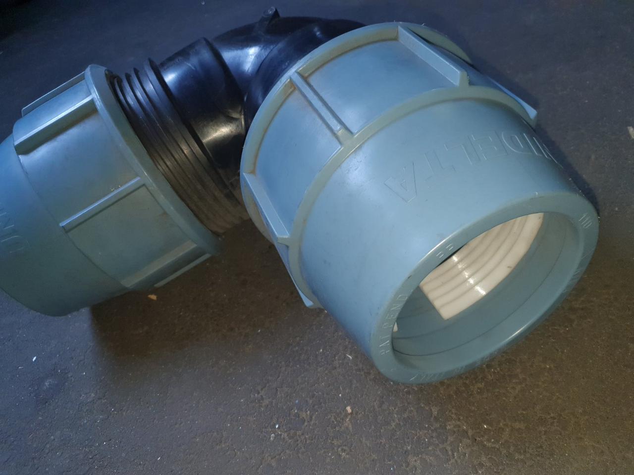 Купить Колено зажимное 110х110 для полиэтиленовых труб пнд Unidelta ...