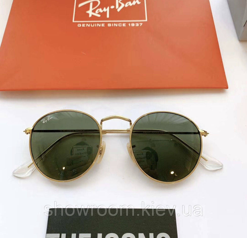 Жіночі круглі сонцезахисні окуляри Ray ban round 3447-3, фото 1