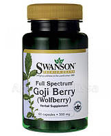 Swanson Full Spectrum Goji 500 mg - Экстракт плодов годжи, 60 шт
