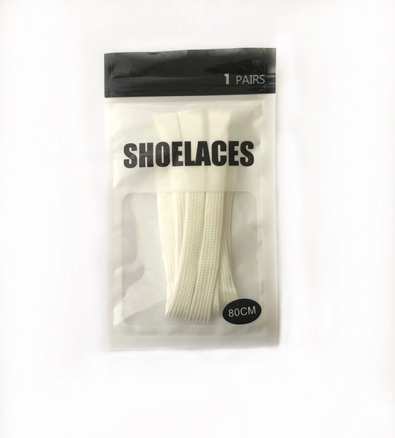 Шнурки Shoelace, що світяться, 2 шт білий, 80 см (пара)
