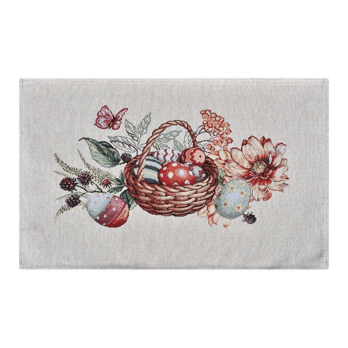 Серветка гобеленова з святковим малюнком "Великодні пелюстки" VG Premium 35x55 см, фото 1