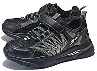 Кроссовки кросовки спортивные весенние осенние для мальчиков 0085В черные ТОМ М р.33-38