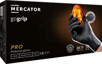 Міцні рукавички нітрилові PROGrip+ black 50 шт., розмір XXL