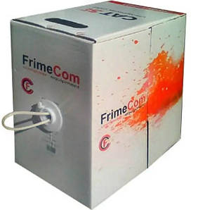 Кабель кручена пара UTP для внутр. прокладки Сat.5e біметал 305м FrimeCom CCA Solid 4 pairs 24AWG бухта