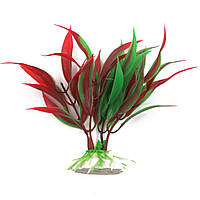 Растение для декора аквариума 4x4x10 см красно-зеленое