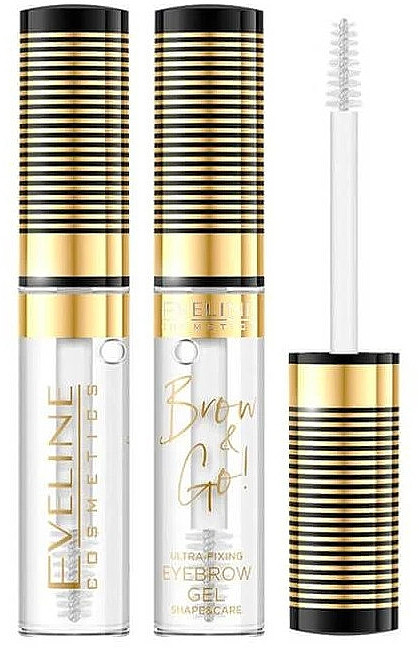 Гель для брів Eveline Cosmetics Brow & Go Fixing Eyebrow Суперфіксація та догляд, прозорий, 6 мл