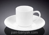 Чашка кофейная с блюдцем Wilmax 90мл фарфор (993007 WL)