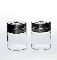 Набор для специй Pasabahce Basic 2 предмета 215мл, Перечница и соленка из стекла, Емкости для перца и соли