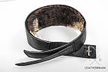 Шкіряний пояс ручної роботи, 15 см, фото 10