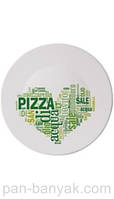 Тарелка для пиццы BormioliRocco Piatti Pizza I Love Pizza Gree d33 см стеклокерамика (419320-752 BR)