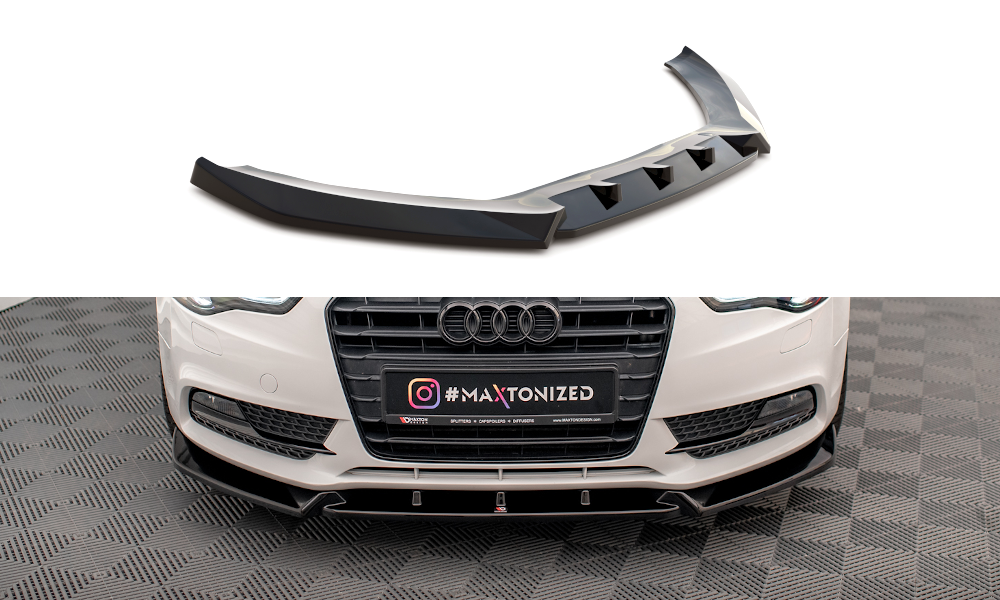 Сплітер Audi A5 8T (12-16) тюнінг обвіс губа спідниця елерон (V1), фото 1