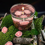 Гелева свічка Чародійка рожеві троянди, фото 4