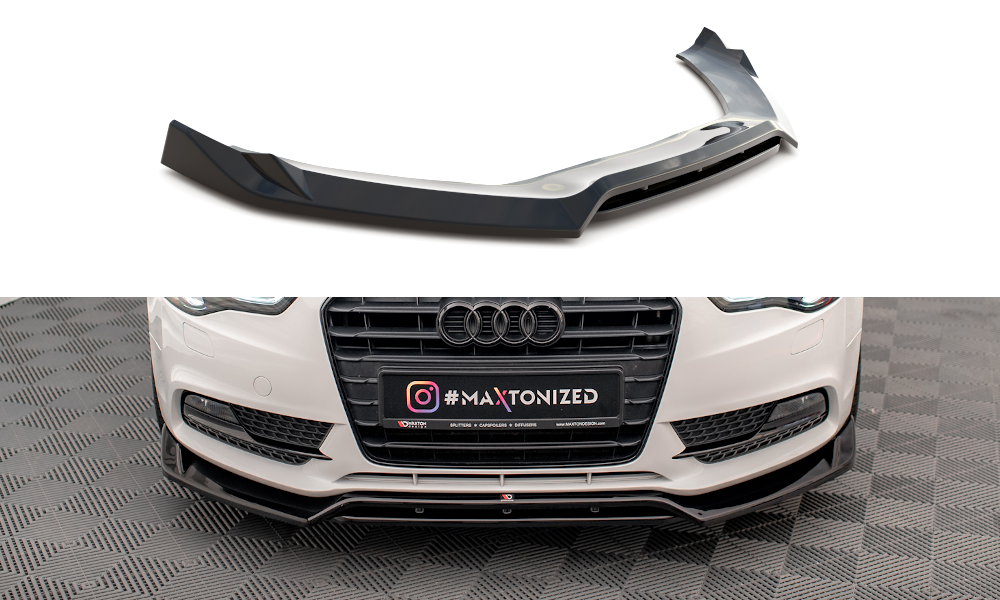 Сплітер Audi A5 8T (12-16) тюнінг обвіс губа спідниця елерон (V2)