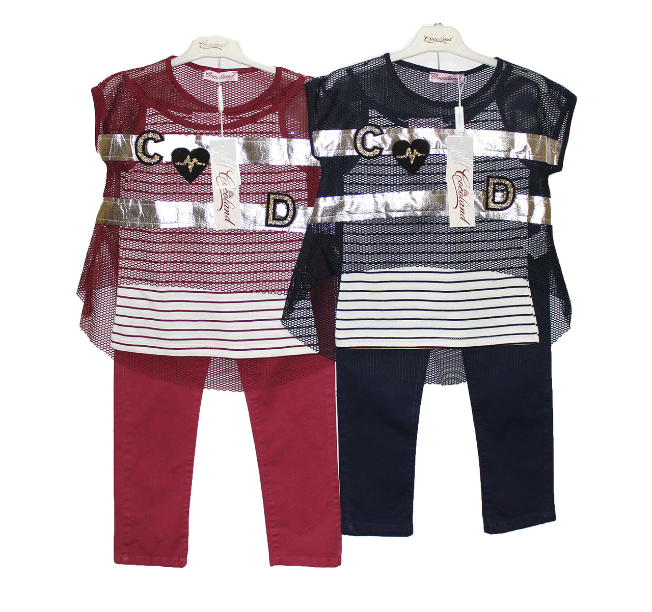 Костюми дитячі трійки для дівчинки Cocoland 2739