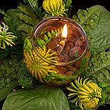 Свічка гелева Чародійка куля жовті квіти, фото 3