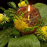 Свічка гелева Чародійка куля жовті квіти, фото 2