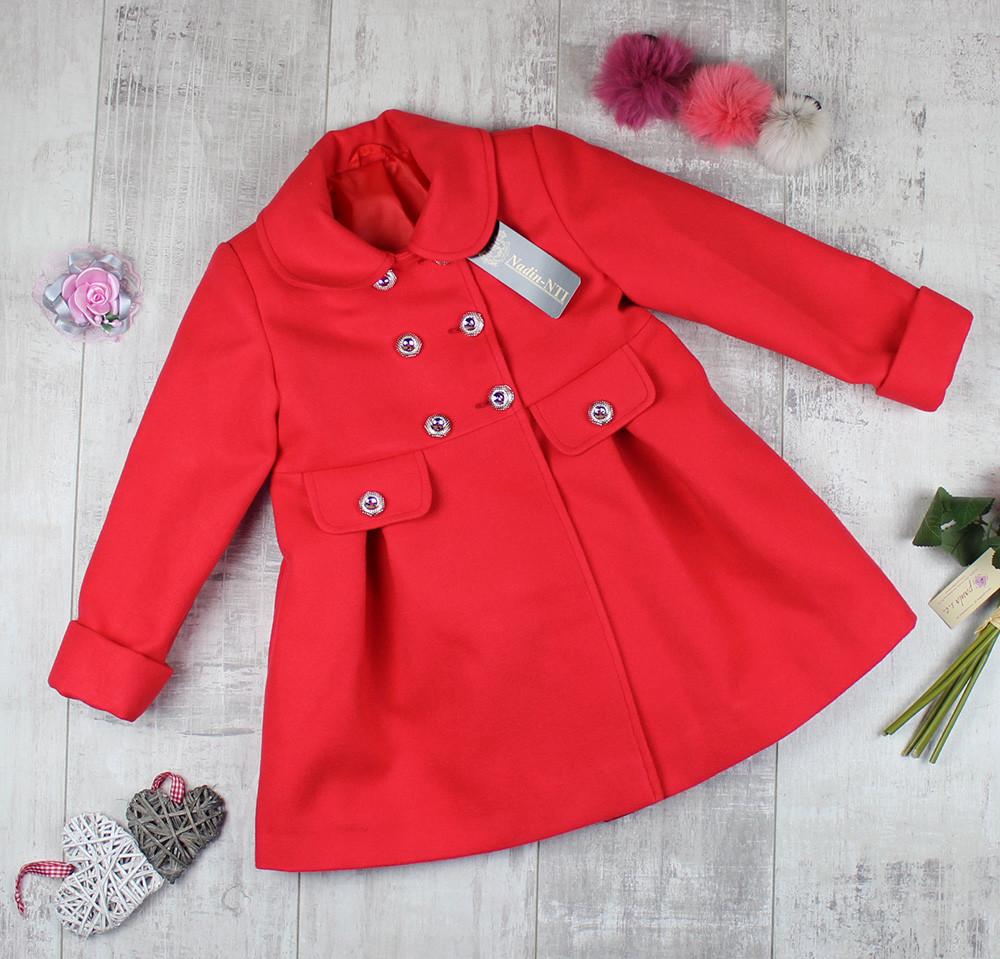 Пальто дитячі кашемірові для дівчинки "Єва", фото 1