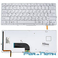 Клавиатура для ноутбука SONY (VPC-SB, VPC-SD series) rus, silver, без фрейма, подсветка клавиш