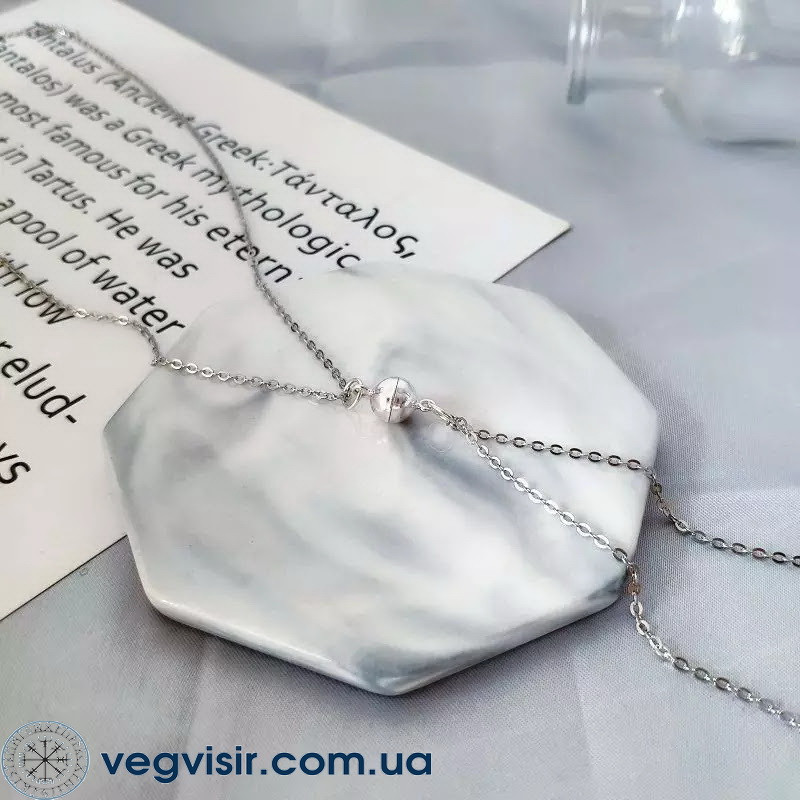 Парні кулони для закоханих на магніті у вигяді кульки нерозлучники дві половинки Love